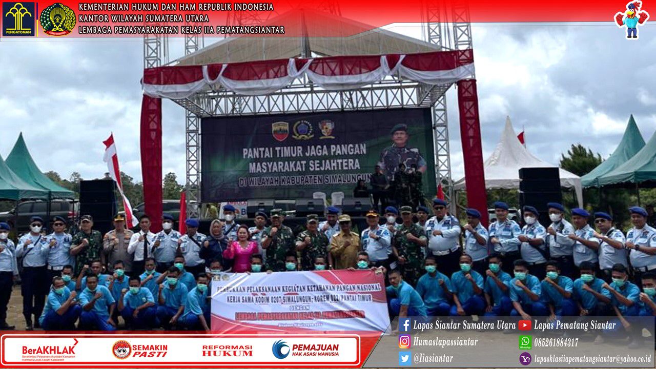 Kanwil Menkumham Sumut Turut Sukseskan Ketahanan Pangan Nasional
