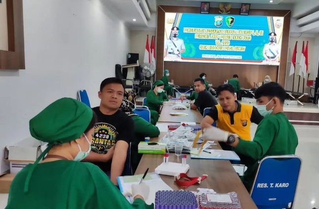 Polres Tanah Karo Melaksanakan Pemeriksaan Kesehatan Berkala Personil