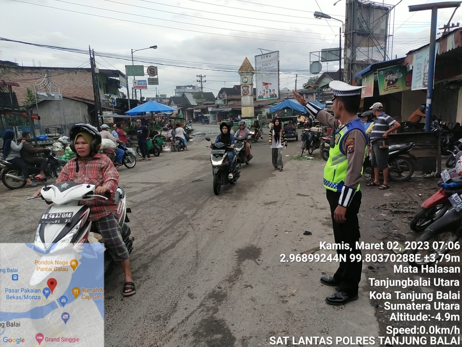 Sat Lantas Polres Tanjung Balai Lancarkan arus Lalulintas