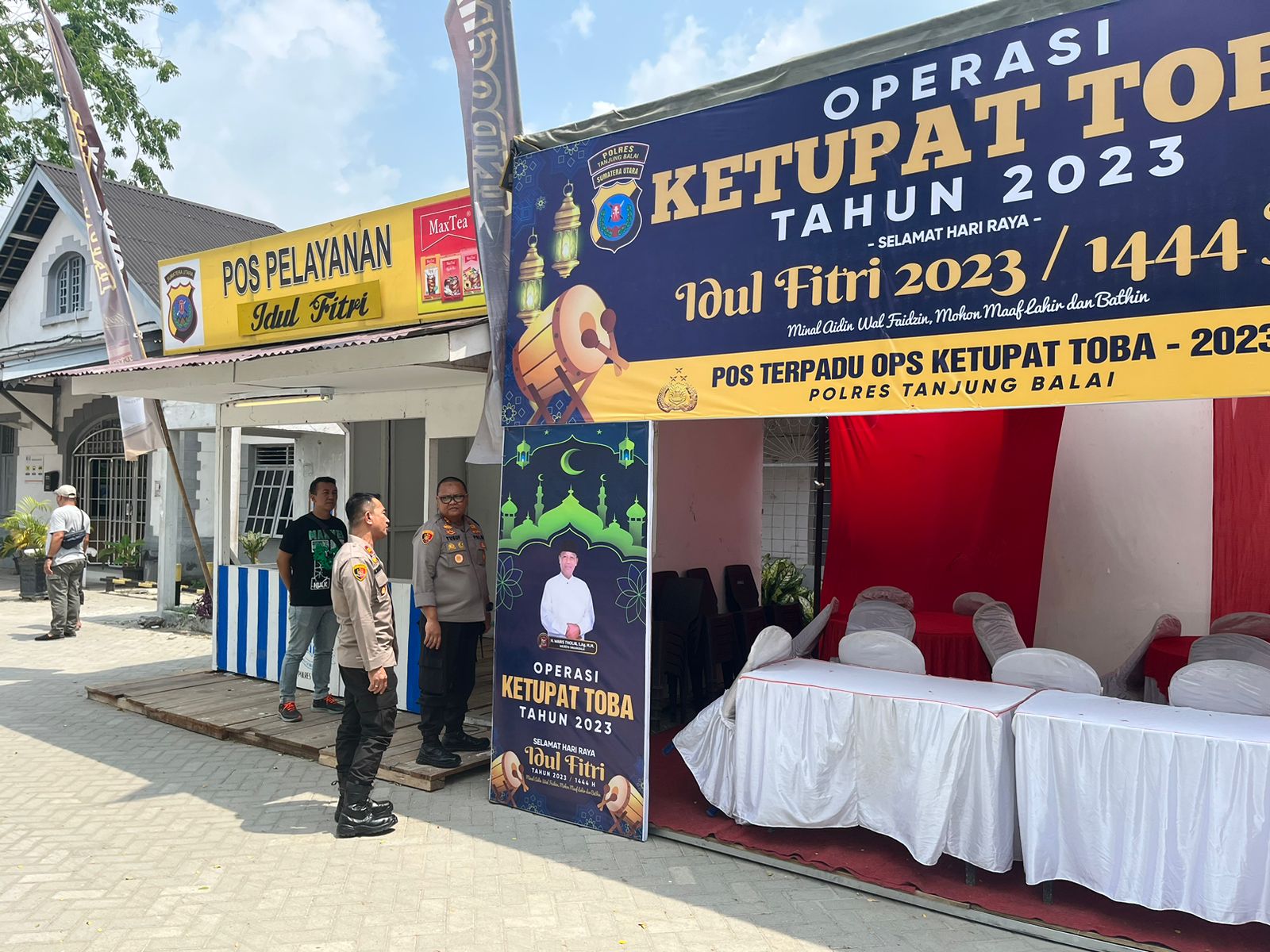 Kapolres Tanjung Balai Cek Pos Pengamanan dan Situasi Arus Lalu Lintas