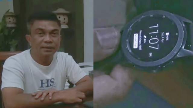 Anggota DPRD Sumut H Anwar Sani Tarigan menunjukkan sam tangan serupa yang dimilikinya.