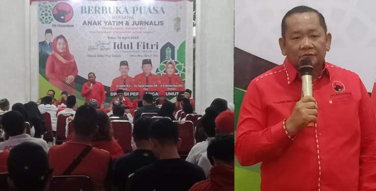 Tutup Kegiatan Ramadhan 1444 H, PDI-P Sumut Undang Insan Pers, Anak Yatim dan Pedagang Pakaian Bekas
