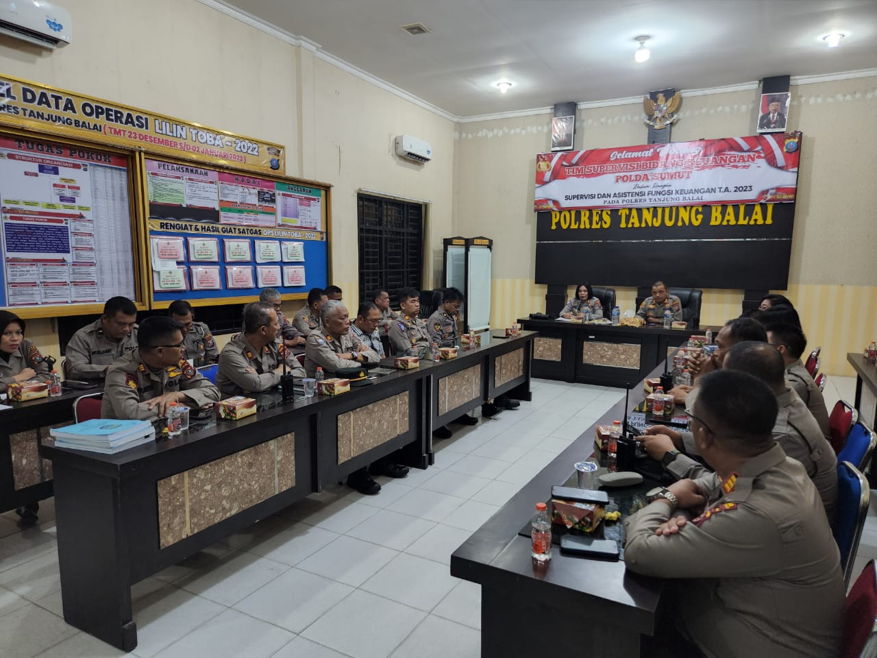 Polres Tanjung Balai Sambut Dan Terima Kedatangan Tim Supervisi Bidkeu Polda Sumut