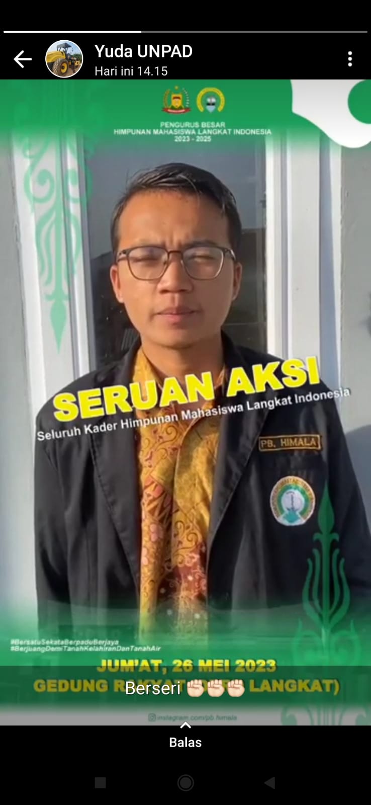 Perdamaian Rangkuti : Aksi di DPRD Langkat, Adalah Oknum Yang Mengatasnamakan PB HIMALA.