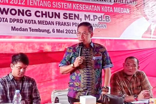 Wong Chun Sen Bicara soal Gizi dan Kebersihan saat Sosperda di Medan Tembung