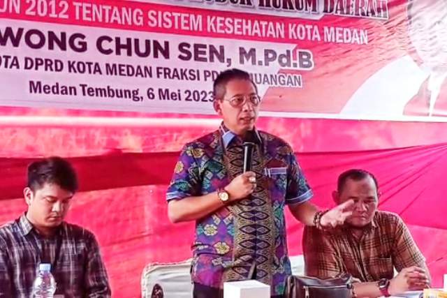 Sosialisasi di Medan Tembung, Wong Chun Sen Himbau Warga Jaga Asupan Gizi dan Kebersihan