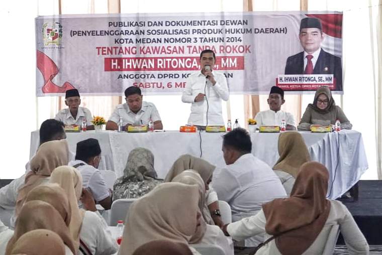 Sosialisasi Perda KTR, Ihwan Ritonga: Warga Berhak atas Udara Bersih Tanpa Asap Rokok