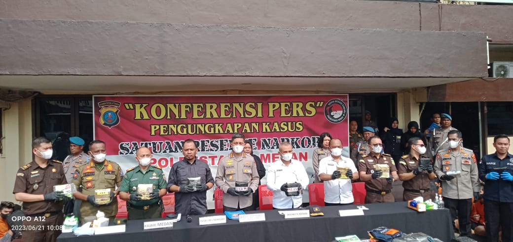171 kilo Sabu Dan Puluhan Butir Ekstasi Dimusnahkan Satnarkoba Polrestabes Medan