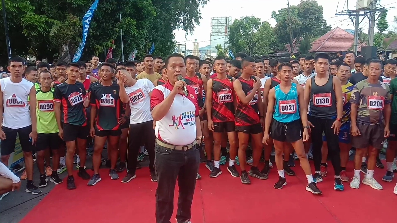 Ribuan Peserta Fun Run Dari 2 Kabupaten Turut dalam Acara yang Gelar Polres Labuhanbatu