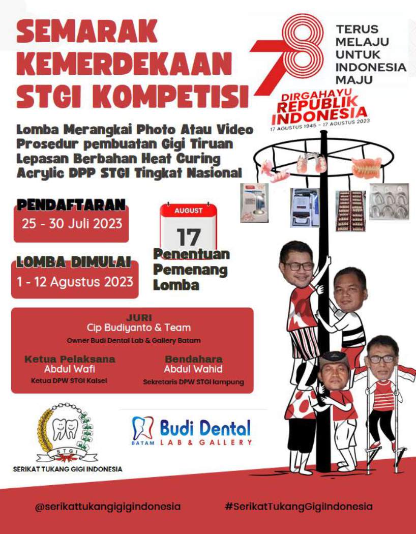 Menyambut HUT RI Ke-78, STGI Gelar Kompetisi Merangkai Foto Dan Video Pembuatan Gigi