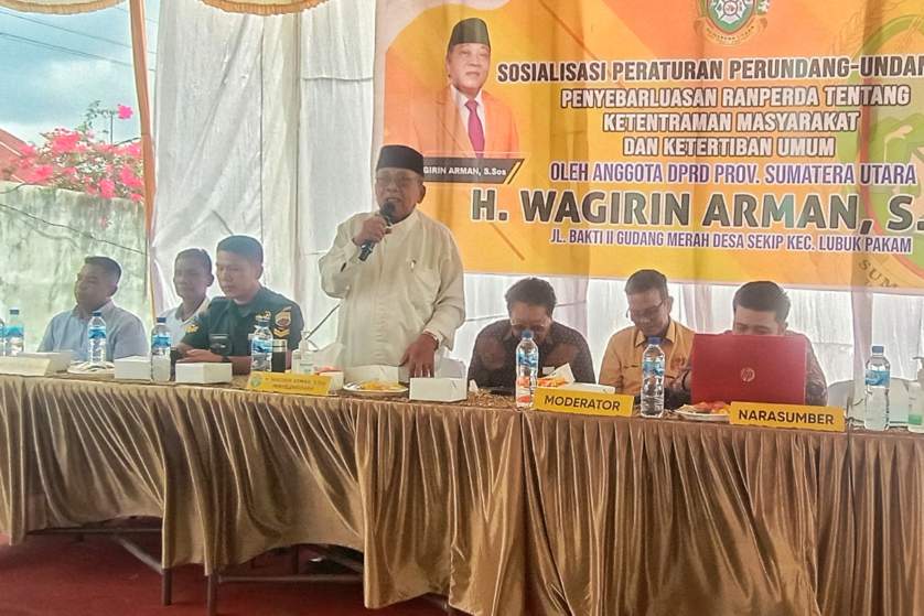 Wagirin Arman Sosialisasi Ranperda di Desa Sekip, Warga Minta Geng Motor Dibubarkan