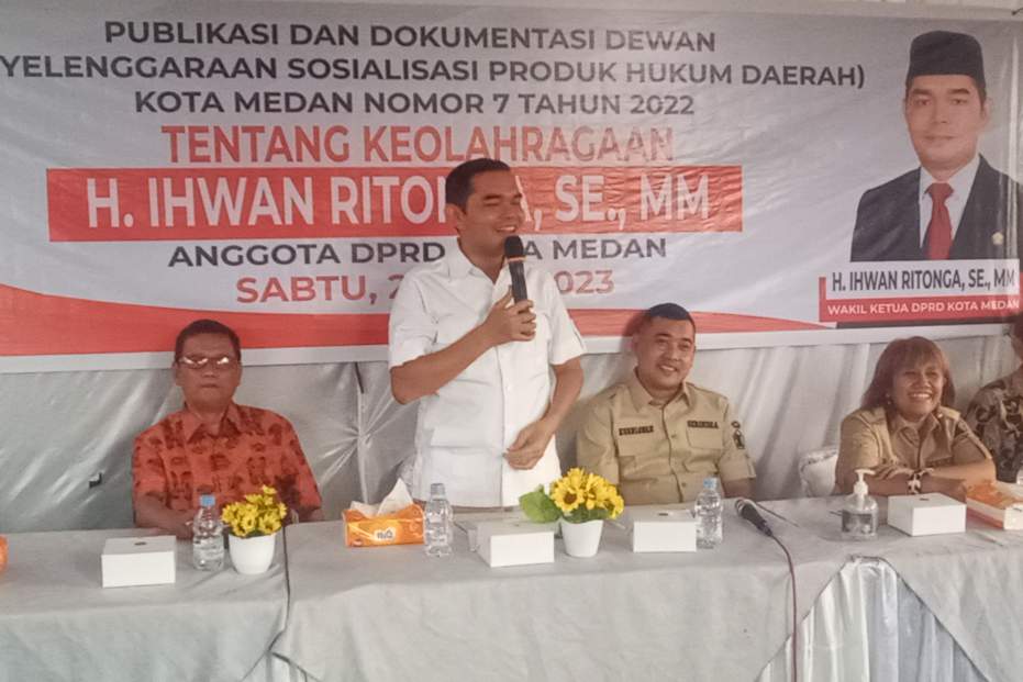 Sosialisasi Perda Keolahragaan, Ihwan Ritonga Disambut Antusias Warga Medan Tembung dan Perjuangan