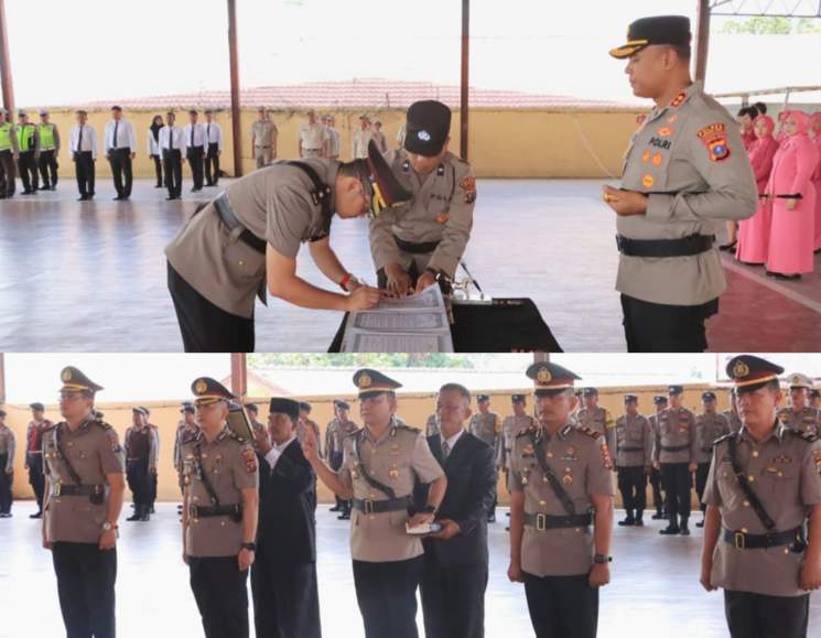 Kapolres Labuhanbatu Pimpin Sertijab Kabag Ops dan Lantik Kapolsek Bilah Hilir