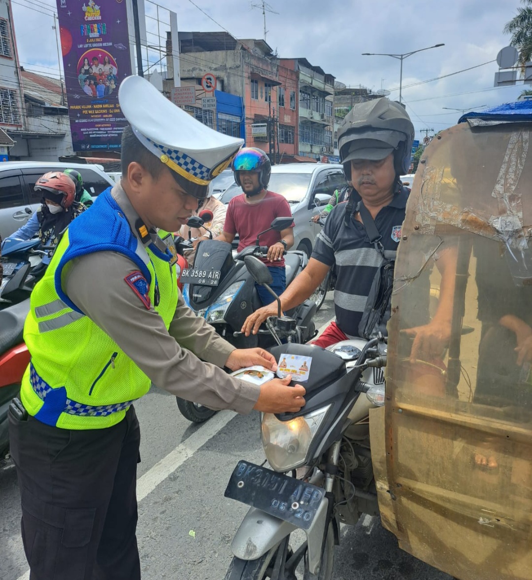 Satlantas Polrestabes Medan Terus Gencarkan Operasi Patuh Toba 2023