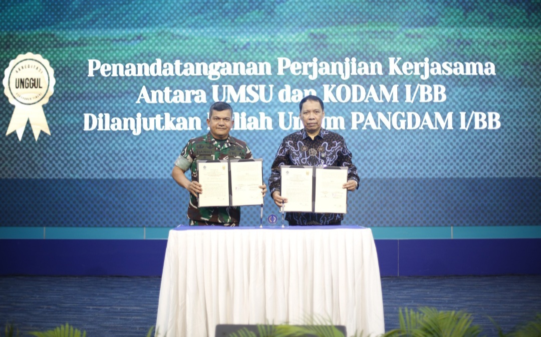 Rektor UMSU dan Pangdam I/ BB Tandatangani MoA