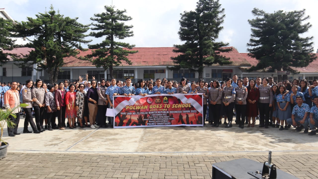 Polwan Polres Tanah Karo Laksanakan Polwan Goes To School