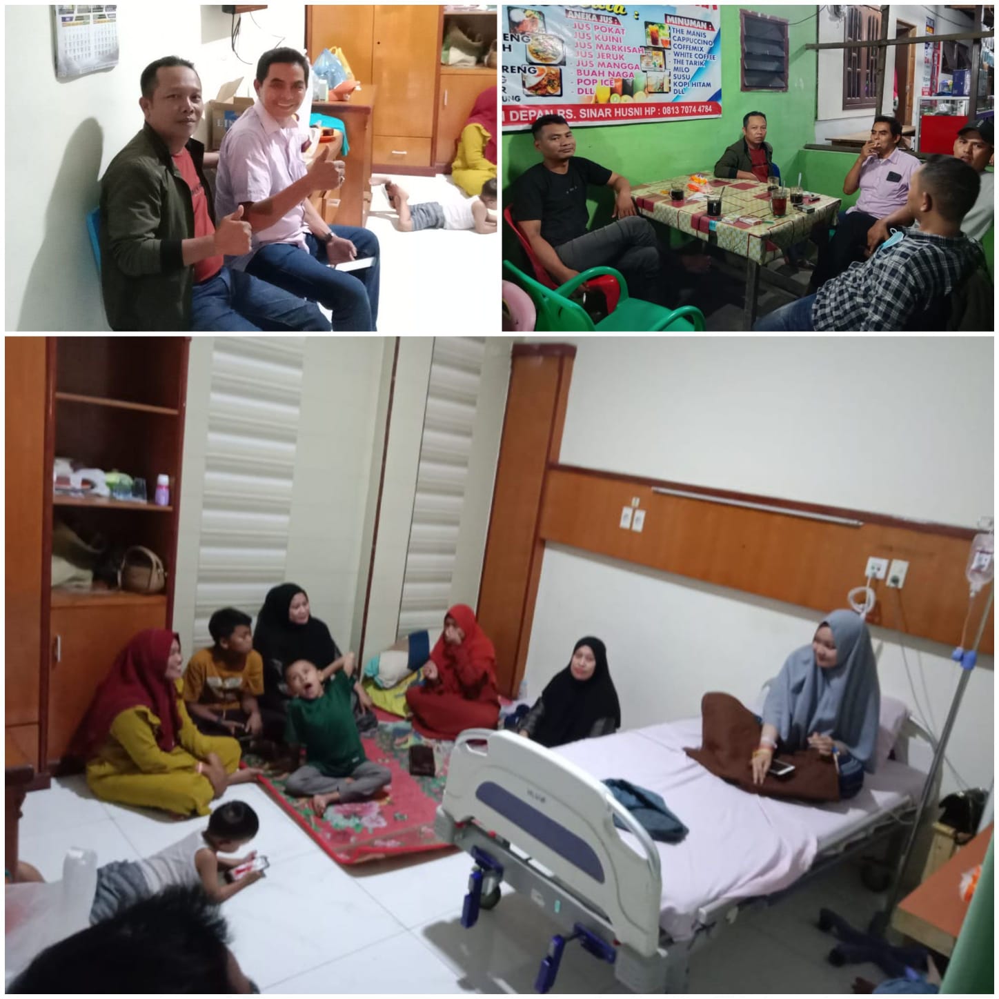 Ketua DPC STGI Kota Medan Jenguk Anak DPC STGI Labura di RS Husni