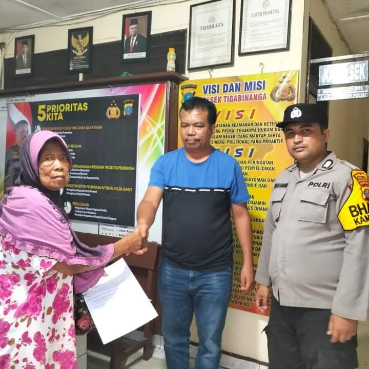 Polsek Tigabinanga Damaikan Permasalahan Warga Secara Restoratif Justice