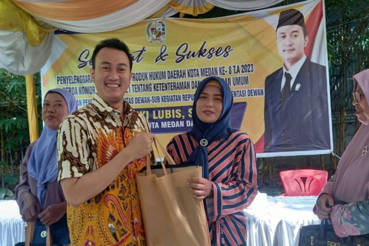 Sosialisasi Perda Ketertiban, Afri Rizki Lubis Himbau Warga Jaga Fasilitas Umum