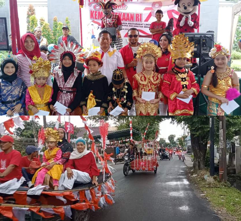 Dihadiri Ratusan Warga, Perayaan HUT ke-78 Kemerdekaan RI di Jalan Bakti Luhur Sukses