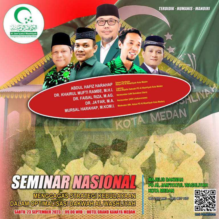Songsong 93 Tahun, Al Washliyah Medan Gelar Seminar Nasional Menggagas Strategi Budaya Dakwah
