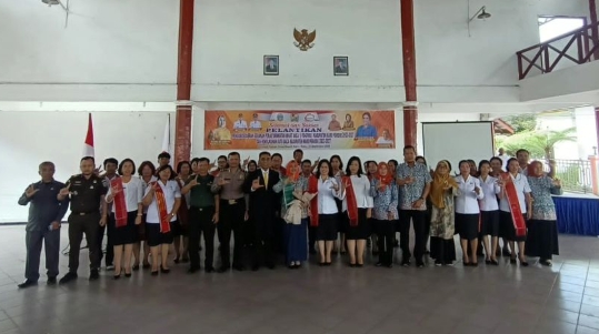 Sat Binmas Polres Tanah Karo Hadiri Pelantikan PD GPMB Kabupaten Karo
