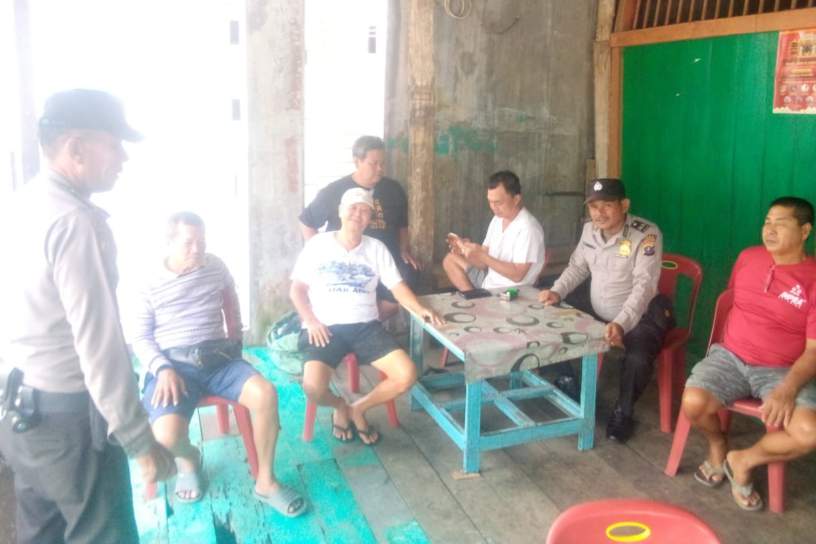 Personil Polsek Kualuh Hilir Ajak Warga Jaga Situasi Kondusif Jelang Pemilu Damai