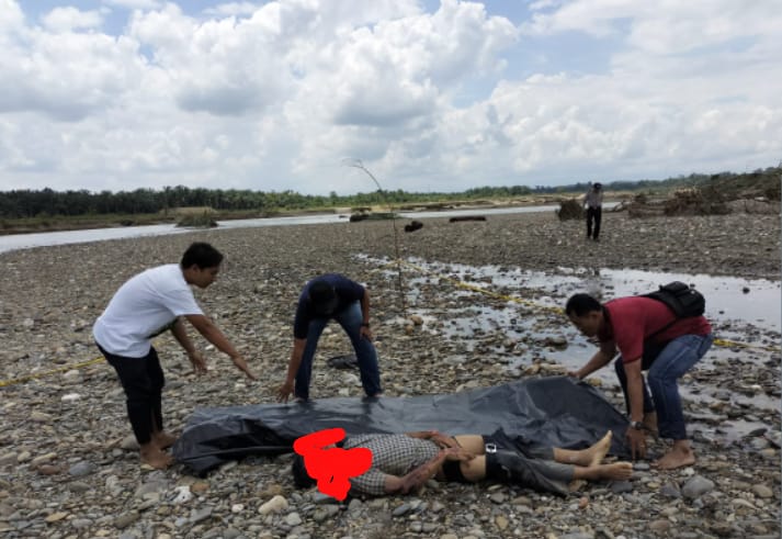 Sesosok Mayat Pria Ditemukan di Aliran Sungai Batang Serangan