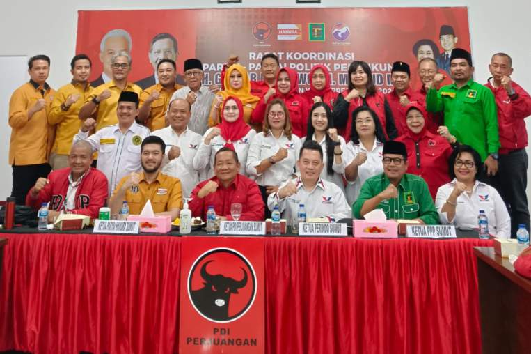 Ganjar-Mahfud Daftar Ke KPU, Petinggi Partai Pengusung di Sumut Ngumpul