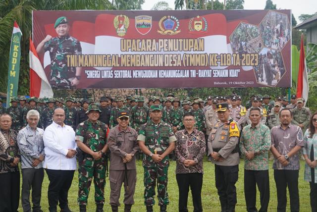 TNI Manunggal Membangun Desa (TMMD) Ke-118 Kodim 0203/Langkat Resmi Hari Ini Ditutup