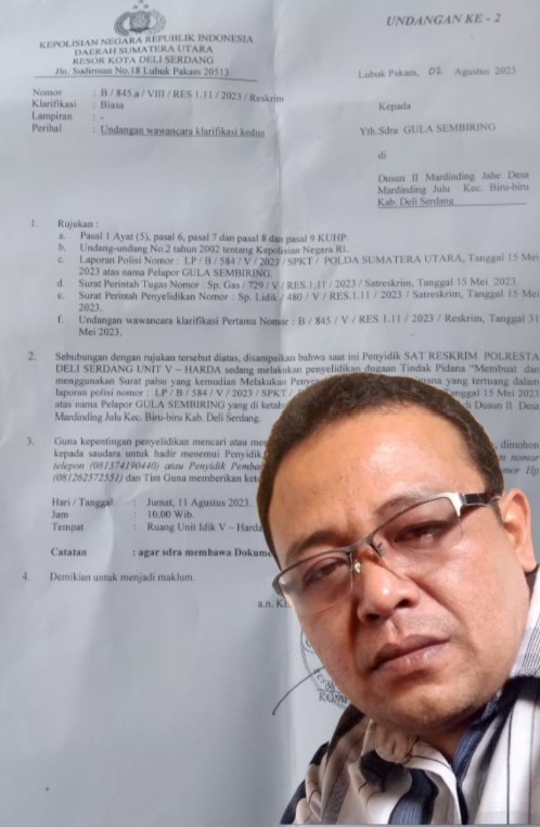 Disinyalir Terlibat Pemalsuan Dokumen Dan Penyerobotan, Eks Kades Mardinding Julu Terancam Goll