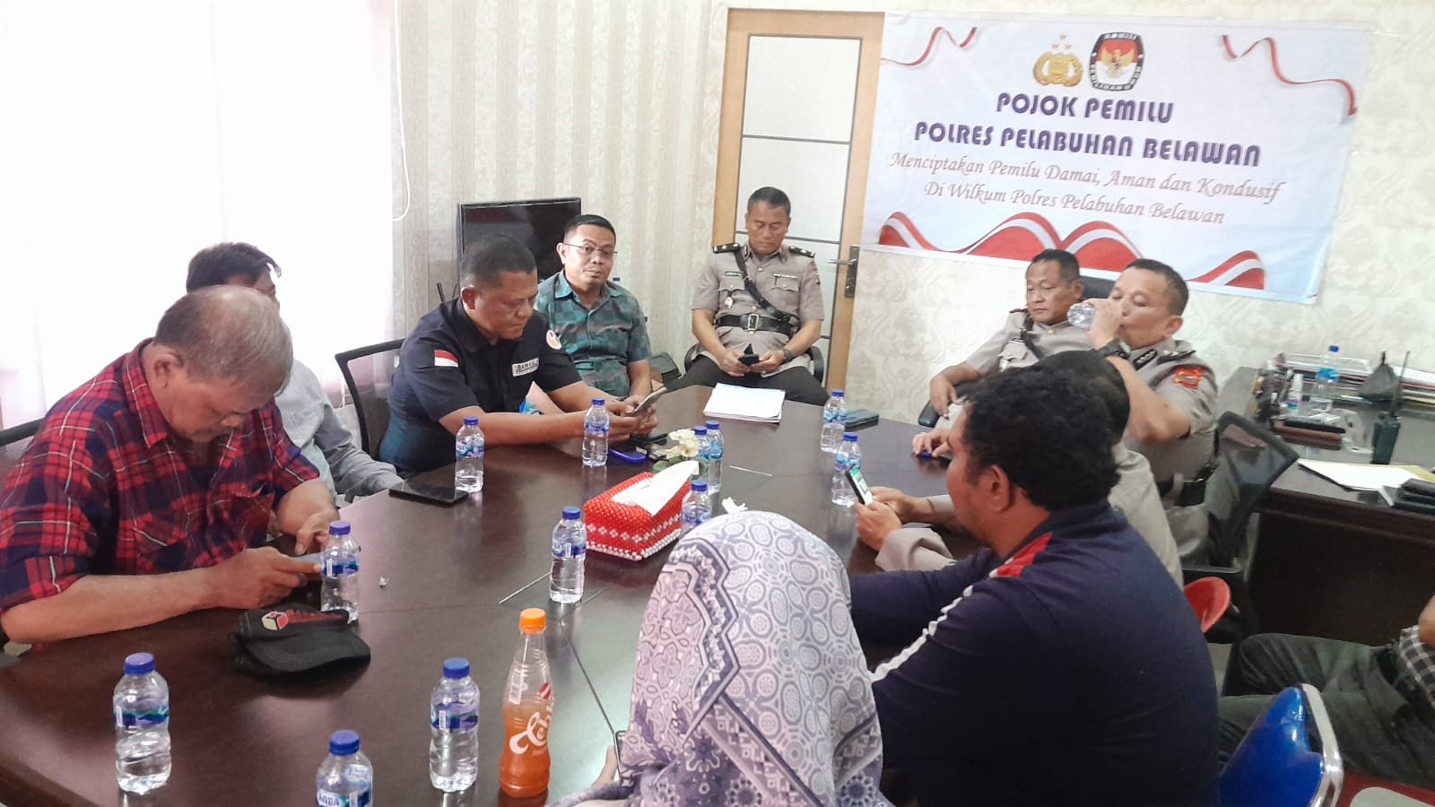 Menciptakan Pemilu Damai, Aman dan Kondusif, Polres Belawan Temu Ramah Dengan Penyelenggara Pemilu