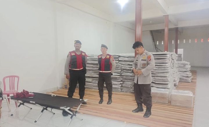 Satgas Preventif OMB Polres Siantar Cek Gudang KPU 