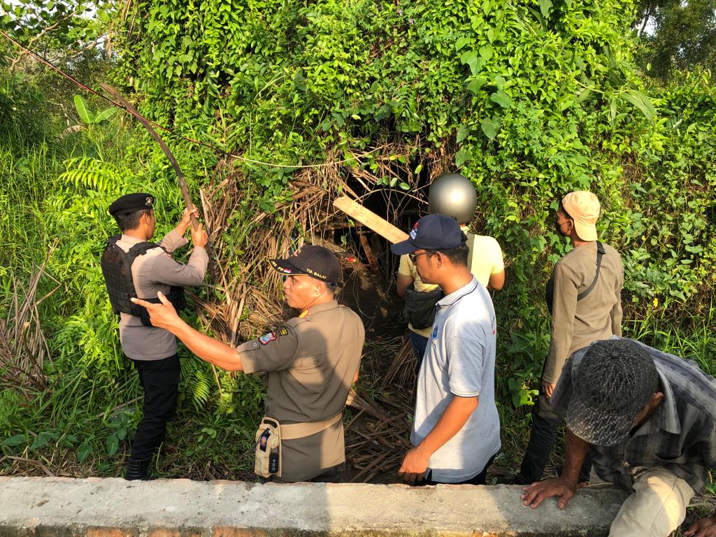 Polres Tanjung Balai Hancurkan Gubuk Sarang Narkoba