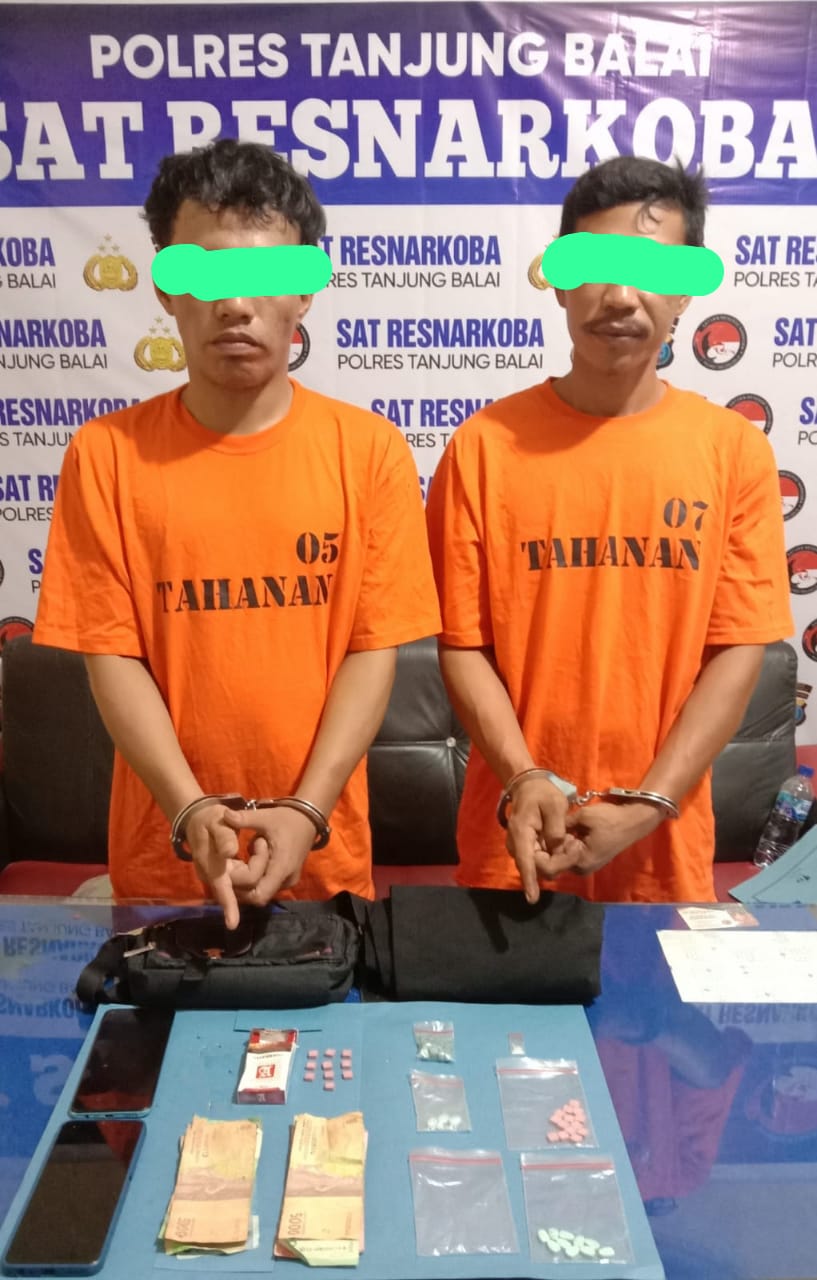 Satnarkoba Polres Tanjung Balai Ringkus Dua Orang Bandar Ekstasi