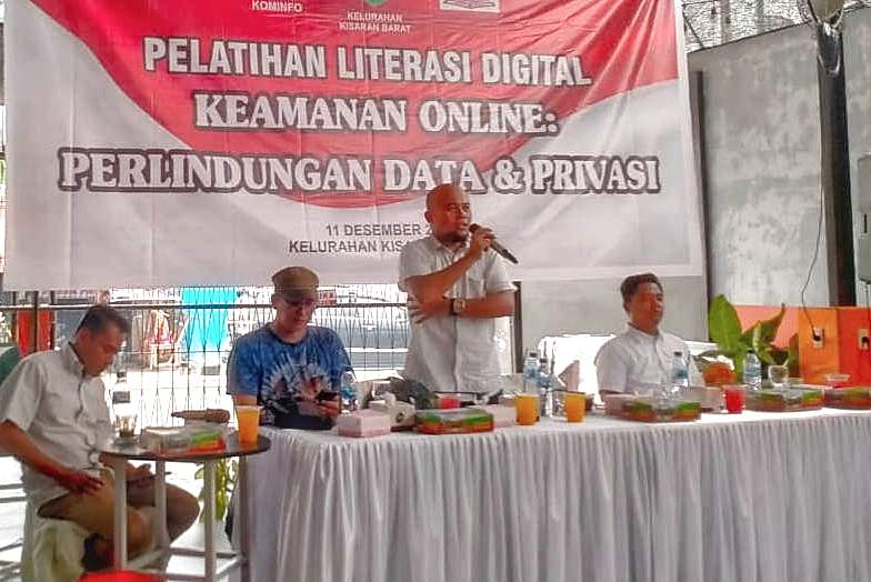 Ahli Security Teknologi A Mudy Manurung saat menjadi narasumber.