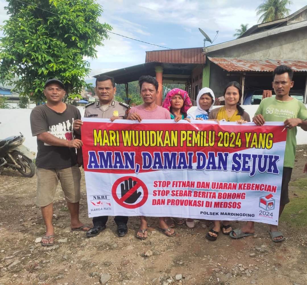 Polsek Mardingding Pastikan Suasana Kamtibmas Tetap Kondusif Jelang Pemilu 2024