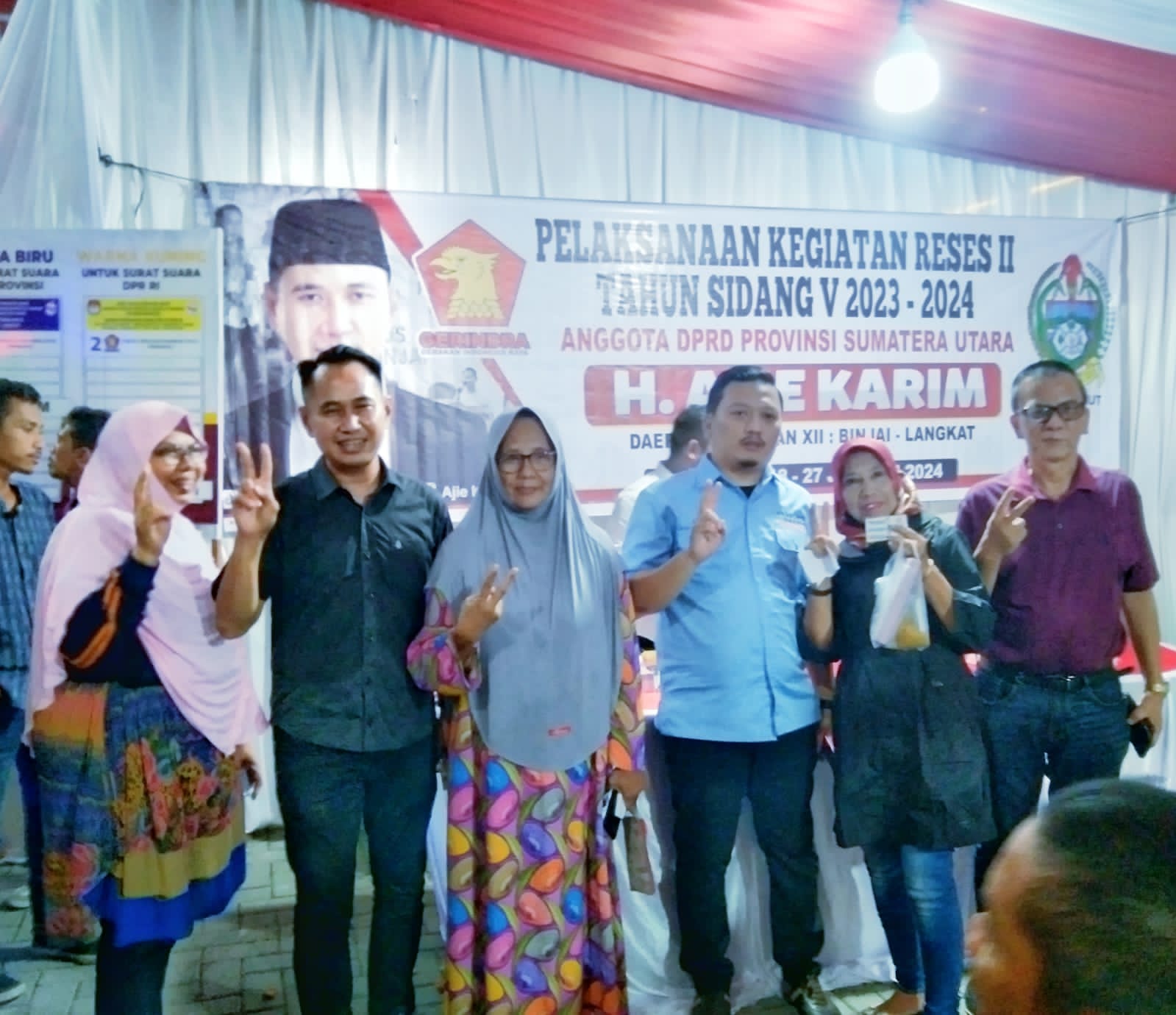 Silaturrahmi, Caleg Gerindra Disambut Ratusan Para Pendukung 