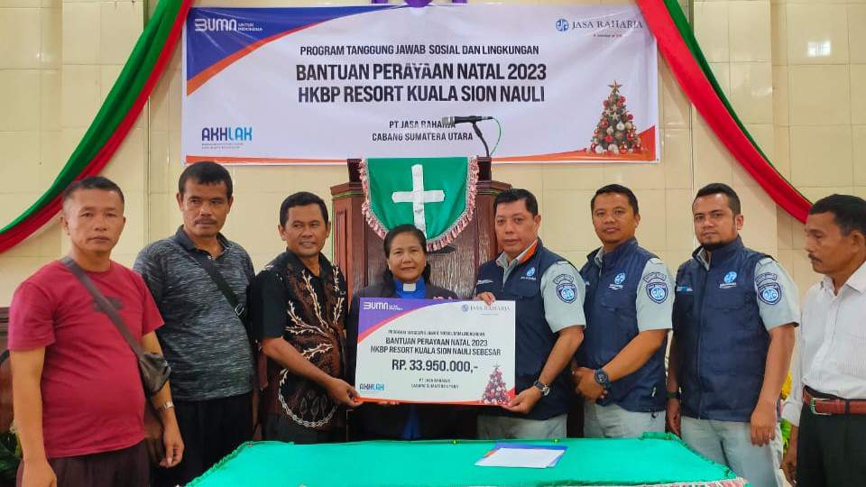 Jasa Raharja Sumut Salurkan Bantuan Ke Gereja HKBP Resort Kuala Sion Nauli