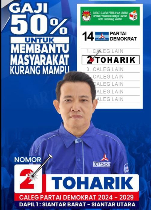 Caleg Demokrat Ini Janji 50 Persen Gajinya Untuk Rakyat Kurang Mampu