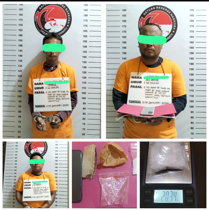 Polres Labuhanbatu Berhasil Ringkus 3 Terduga Pengedar Narkoba 