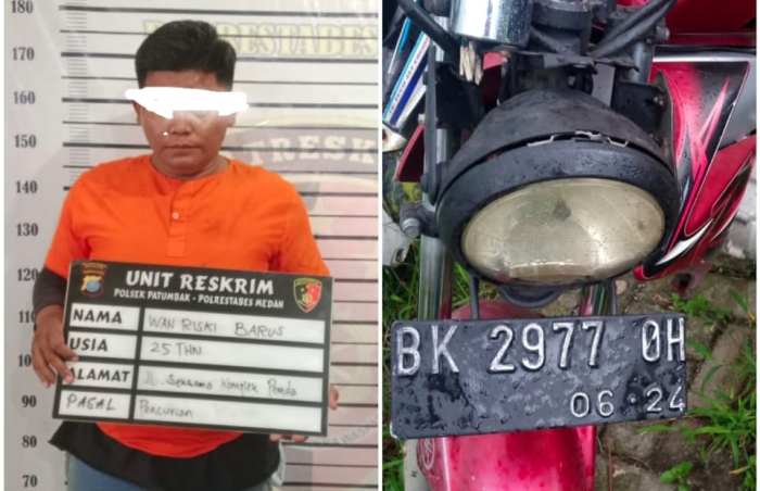 Ditangkap, Satu Pelaku Curanmor di Bawah Fly Over Amplas. Modusnya Begini