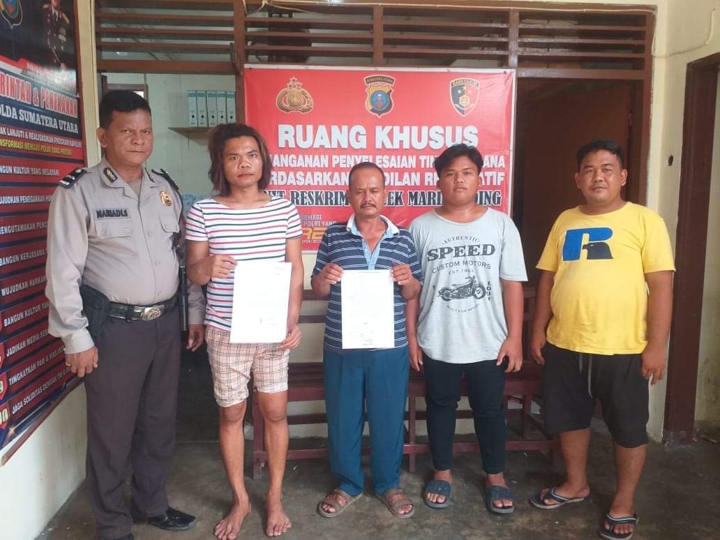 Polsek Mardingding Selesaikan Perkara Penganiayaan Melalui RJ 