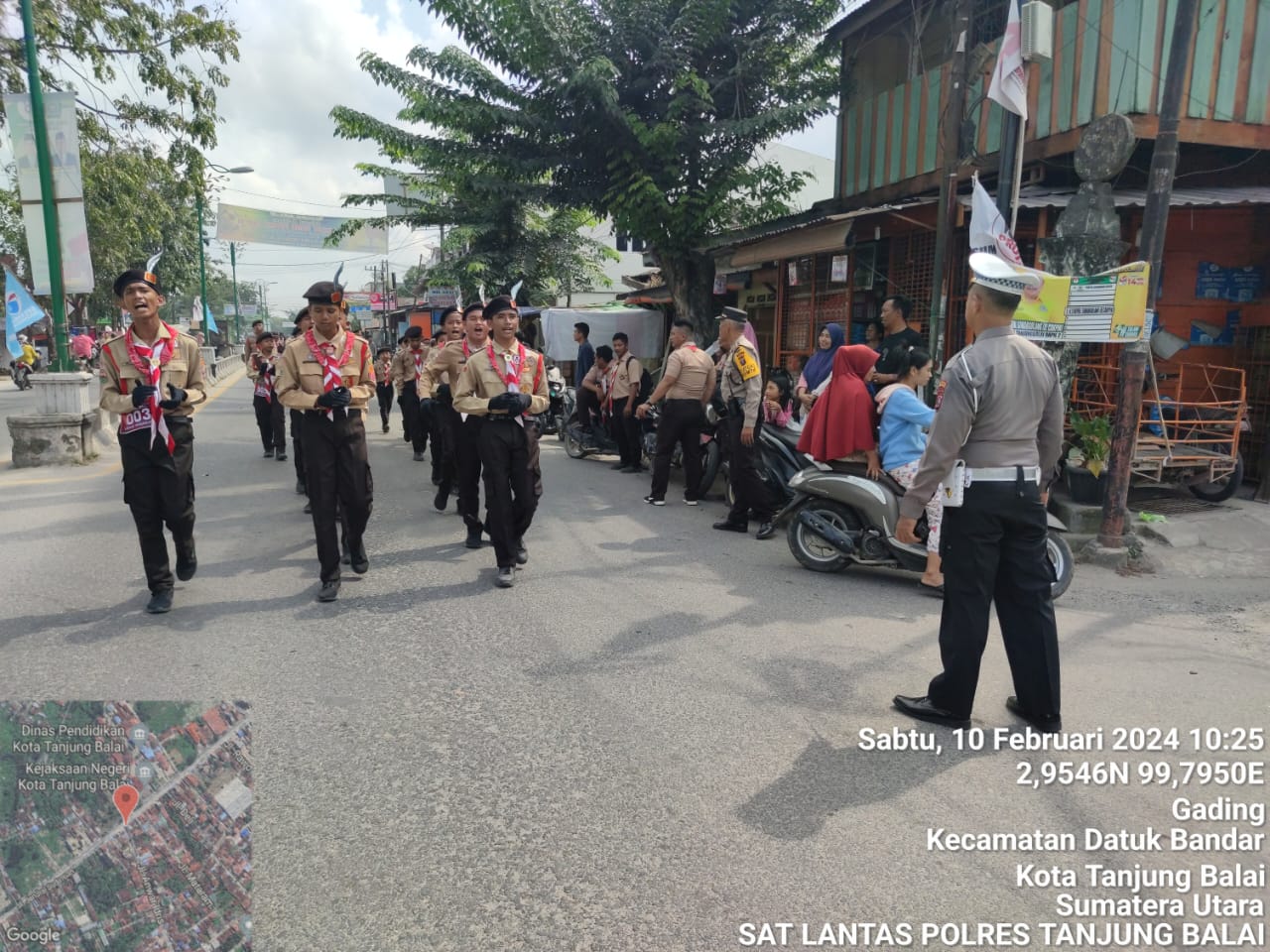 Polres Tanjung Balai Gelar Lomba Gerak Jalan Variasi Pramuka Milenial Memperebutkan Piala Kapolres