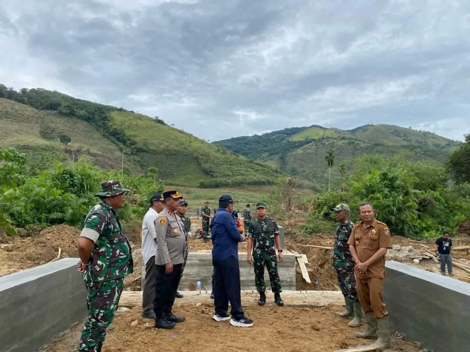 Waka Polres Tanah Karo Hadiri Kegiatan Kunjungan Tim Wasef – AD ke Lokasi TMMD ke 119