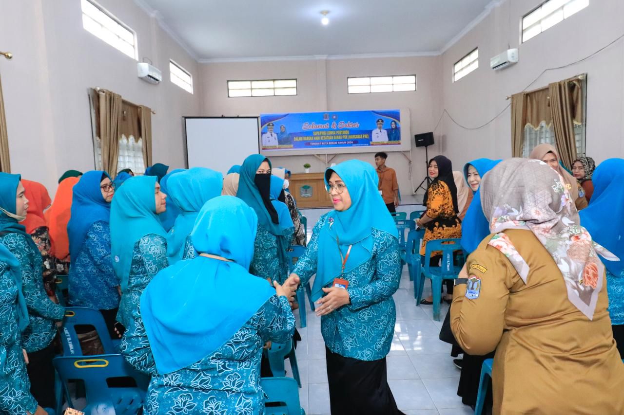 Supervisi Lomba Posyandu, Ketua TP PKK Kota Binjai Kunjungi Kecamatan Binjai Timur