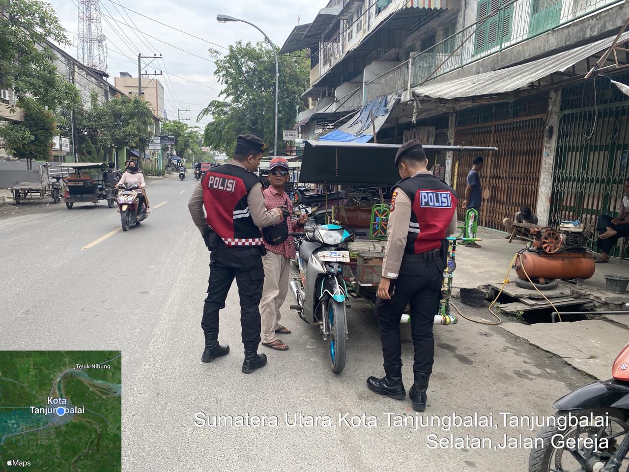 Samapta Polres Tanjung Balai Laksanakan Patroli Ciptakan Kamtibmas Kondusif