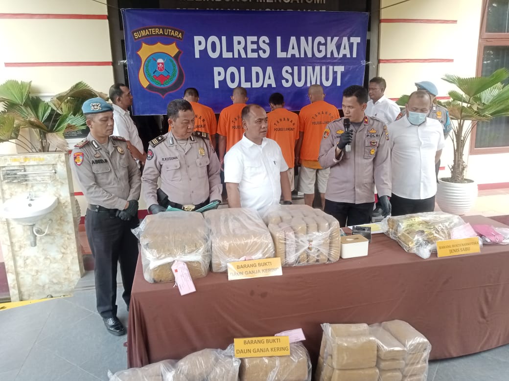 Polres Langkat Tangkap 66 Tersangka dari 57 Kasus Narkoba