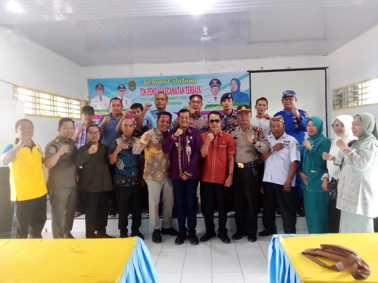 Camat Kualuh Leidong Sambut Kedatangan Rombongan Ketua Tim Penilaian Kecamatan Terbaik Tingkat Kabupaten