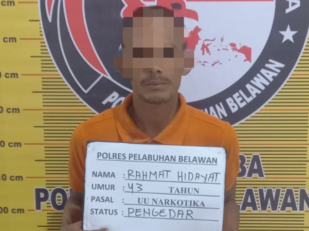 Pengedar Narkoba di Tanah 600 Dijemput Satnarkoba Polres Pelabuhan Belawan